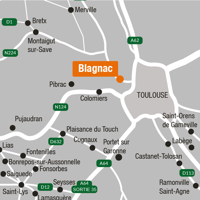 Situation - Terrains à vendre à Blagnac