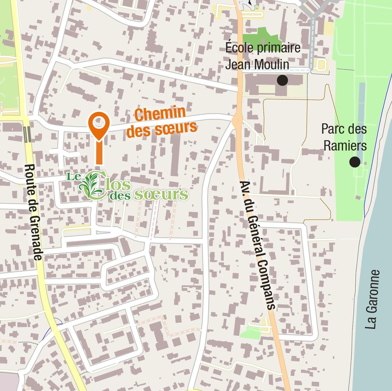 Situation : Terrains à vendre à Blagnac