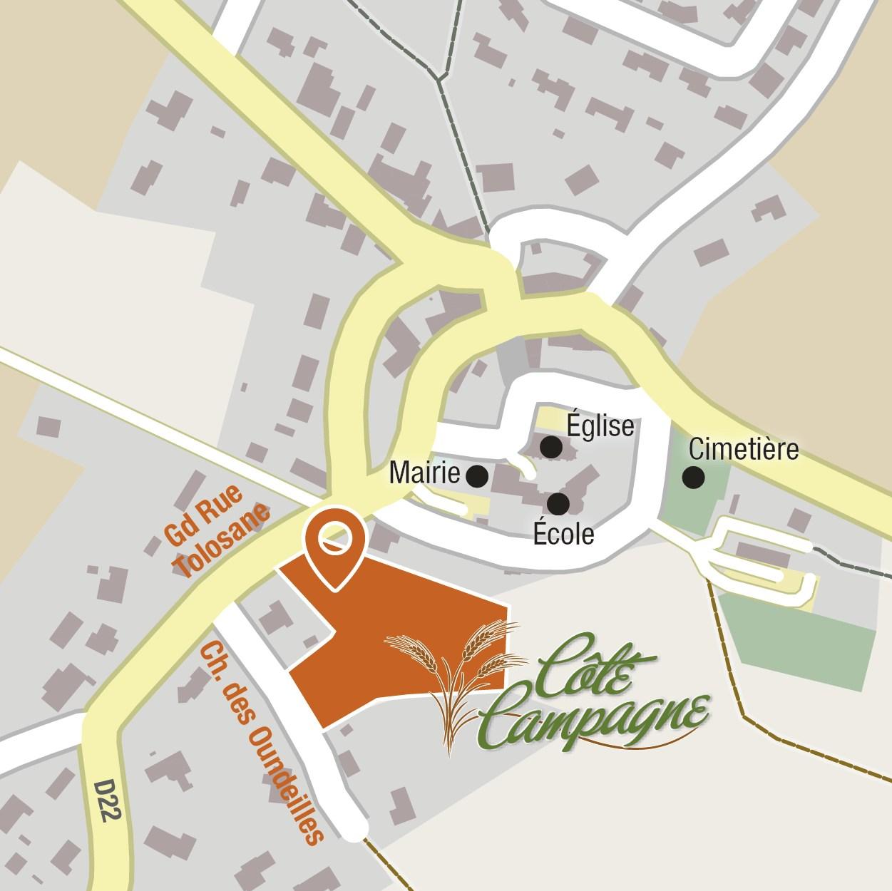 Situation - Terrains à vendre à Roquesérière