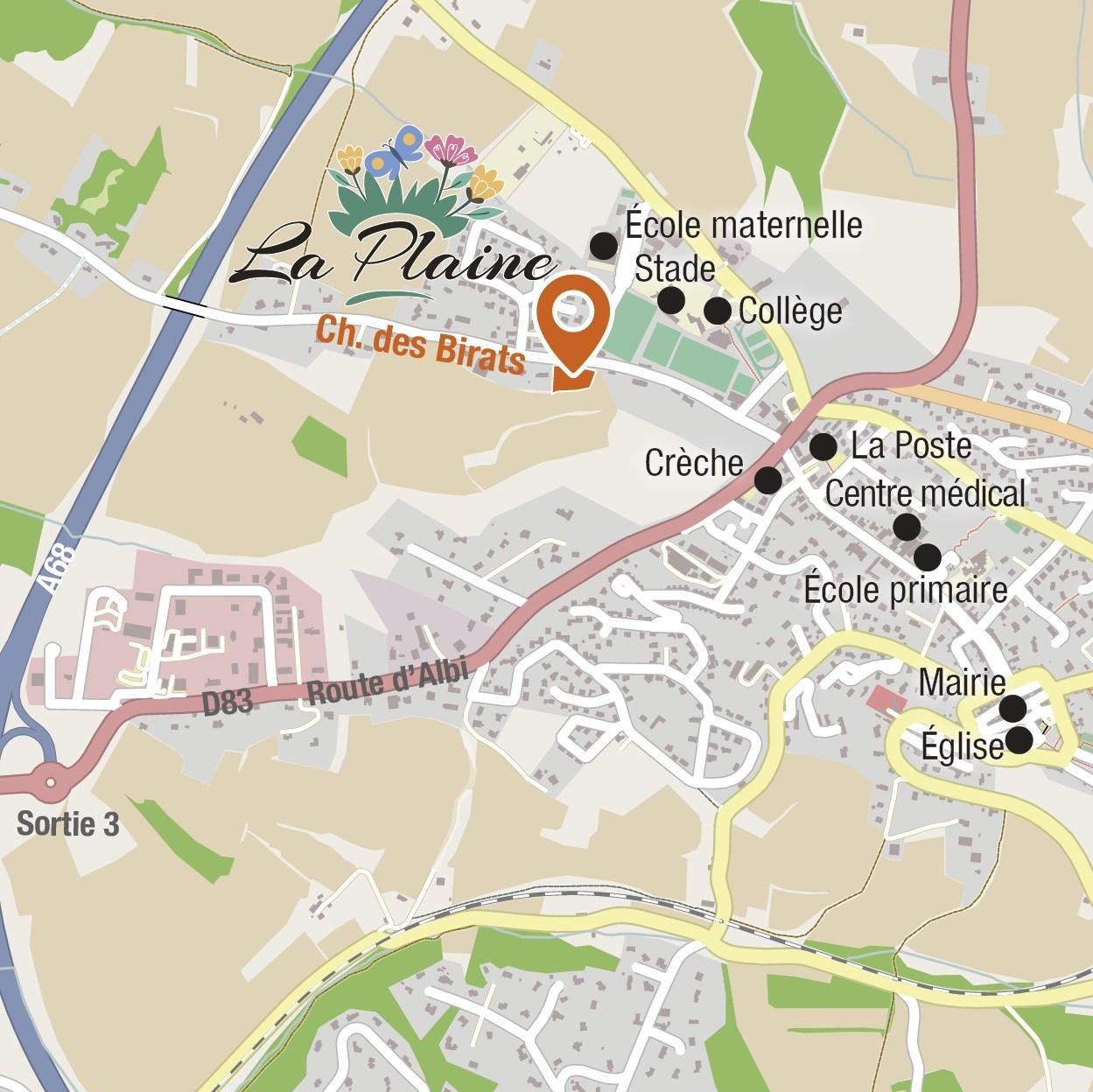 Situation - Terrains à vendre à Montastruc-la-Conseillère