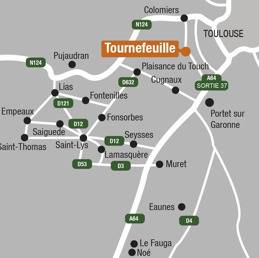 Situation - Terrains à vendre à Tournefeuille