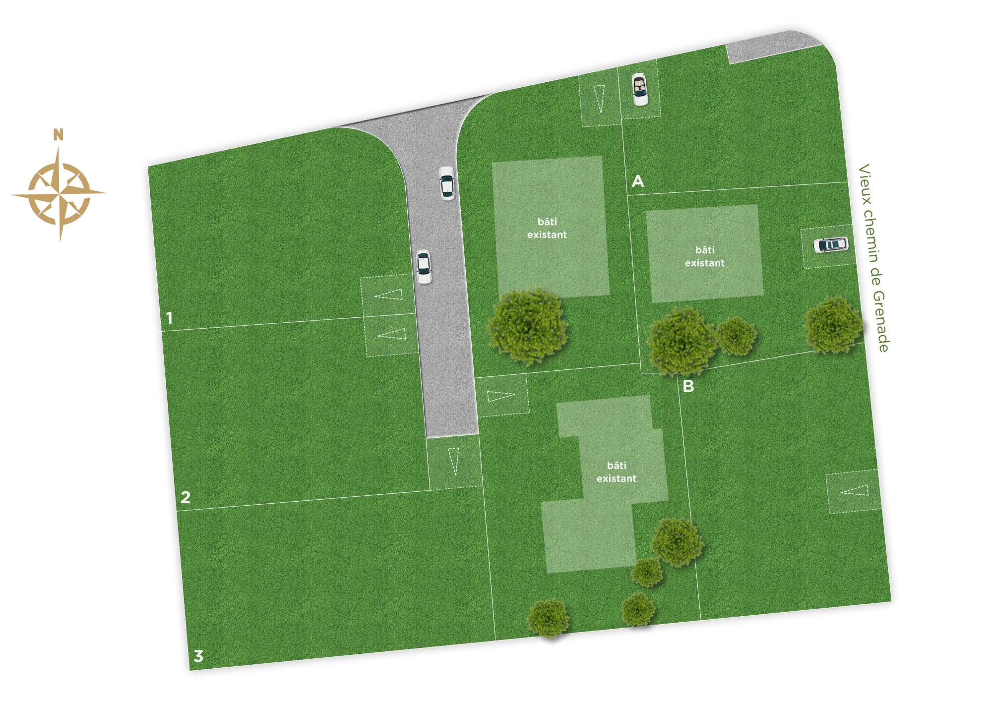 Plan masse - Terrains à vendre à Blagnac