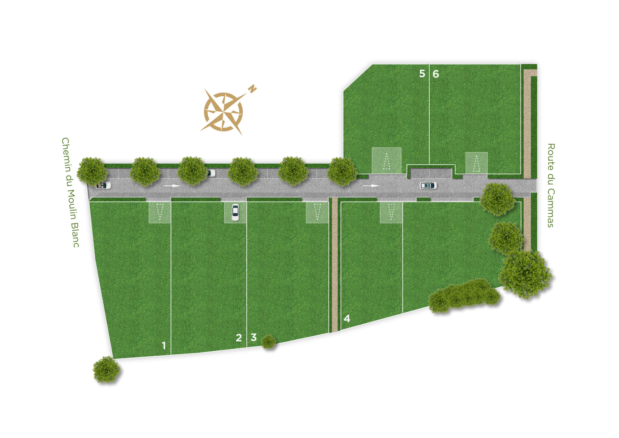 Plan masse - Terrains à vendre à Castelmaurou