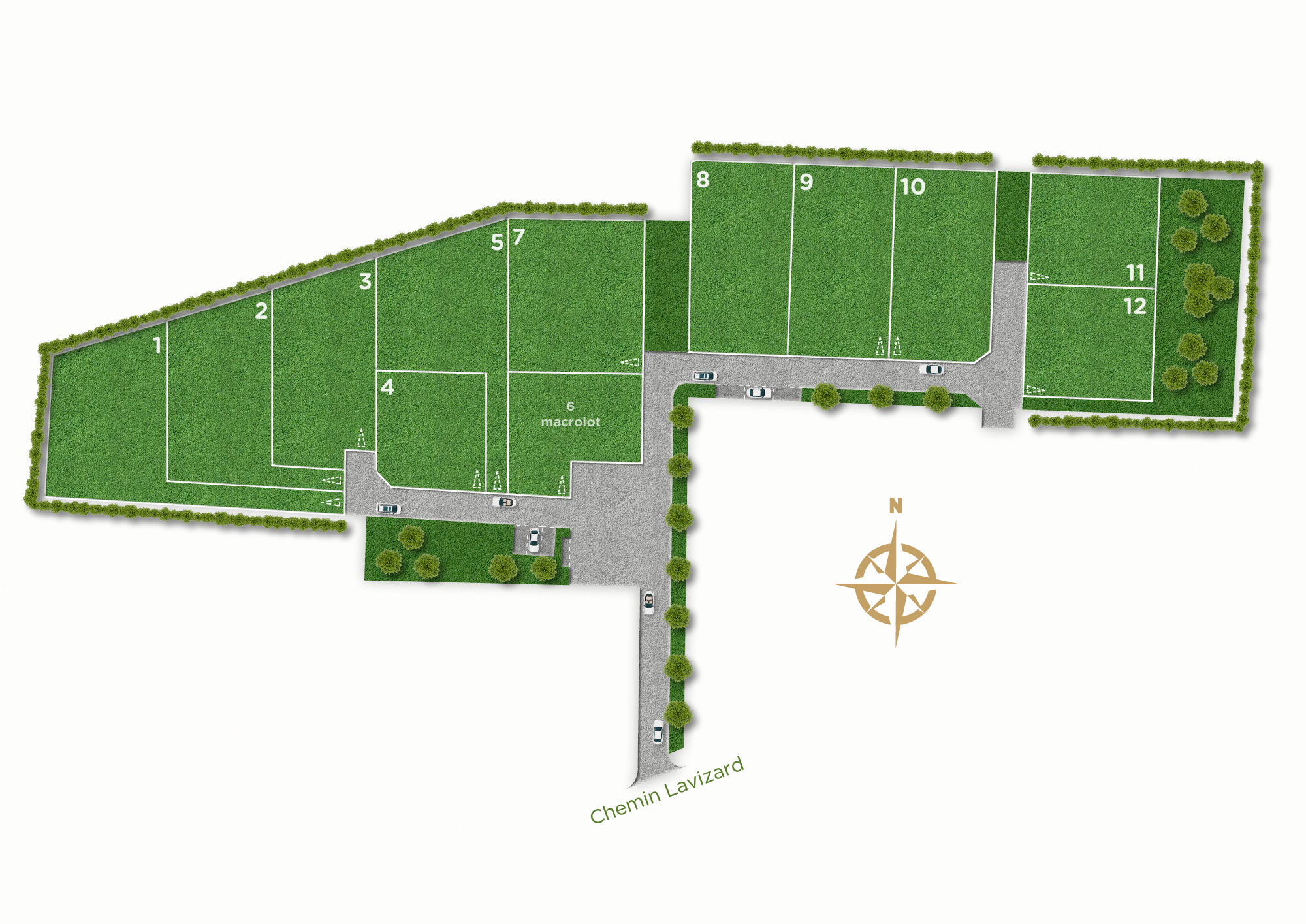 Plan masse - Terrains à vendre à 