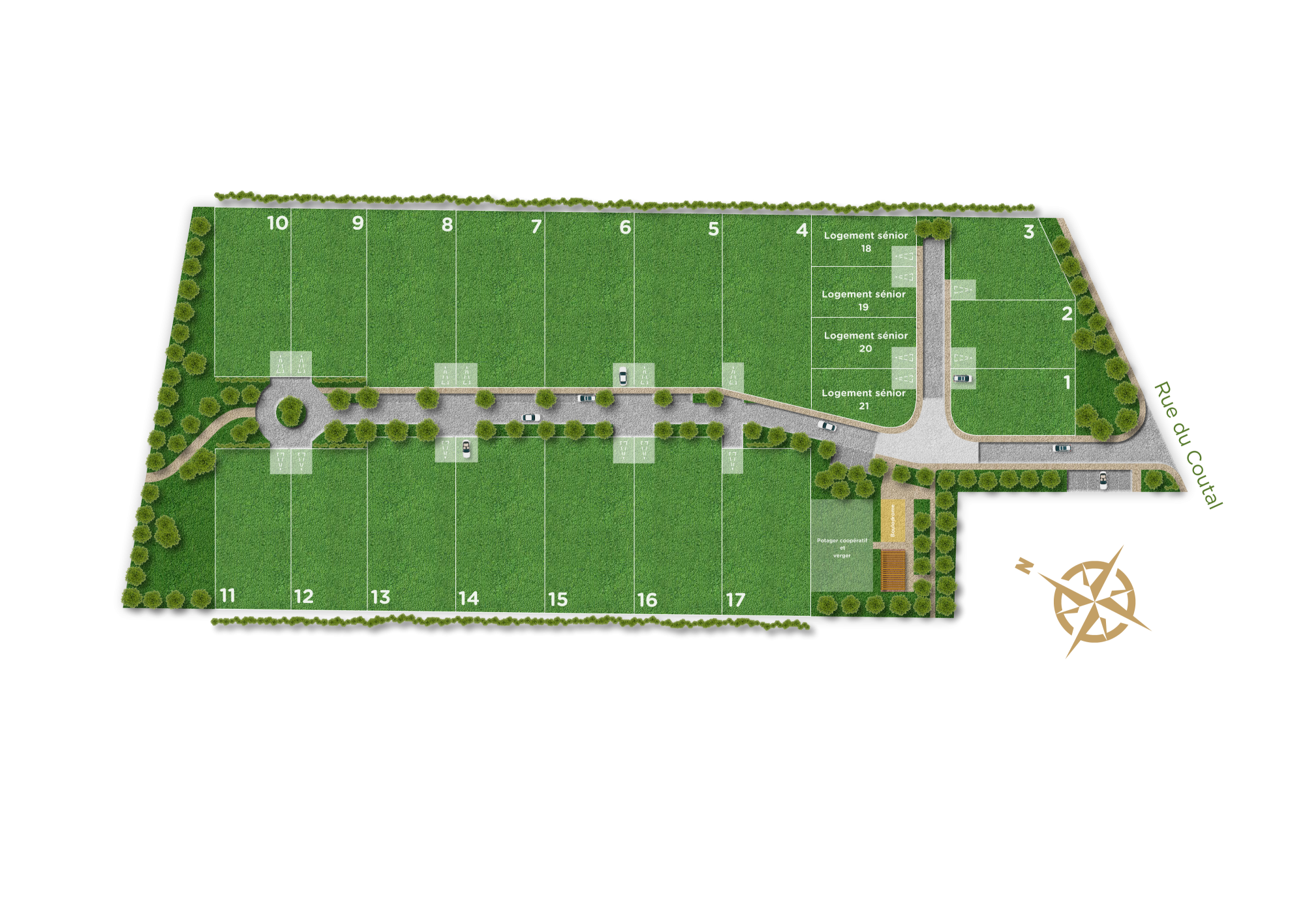 Plan masse - Terrains à vendre à Mirepoix-sur-Tarn
