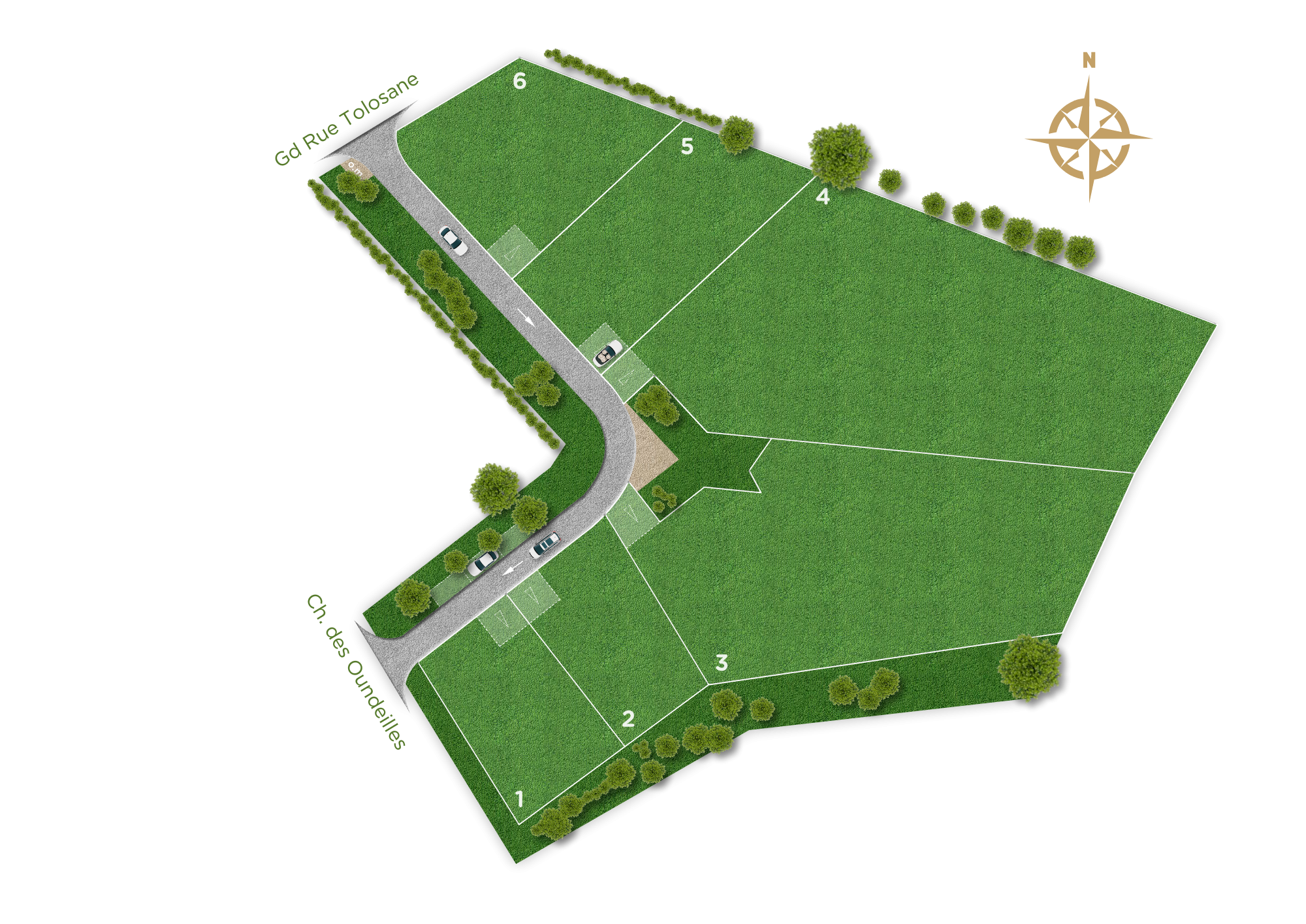 Plan masse - Terrains à vendre à 