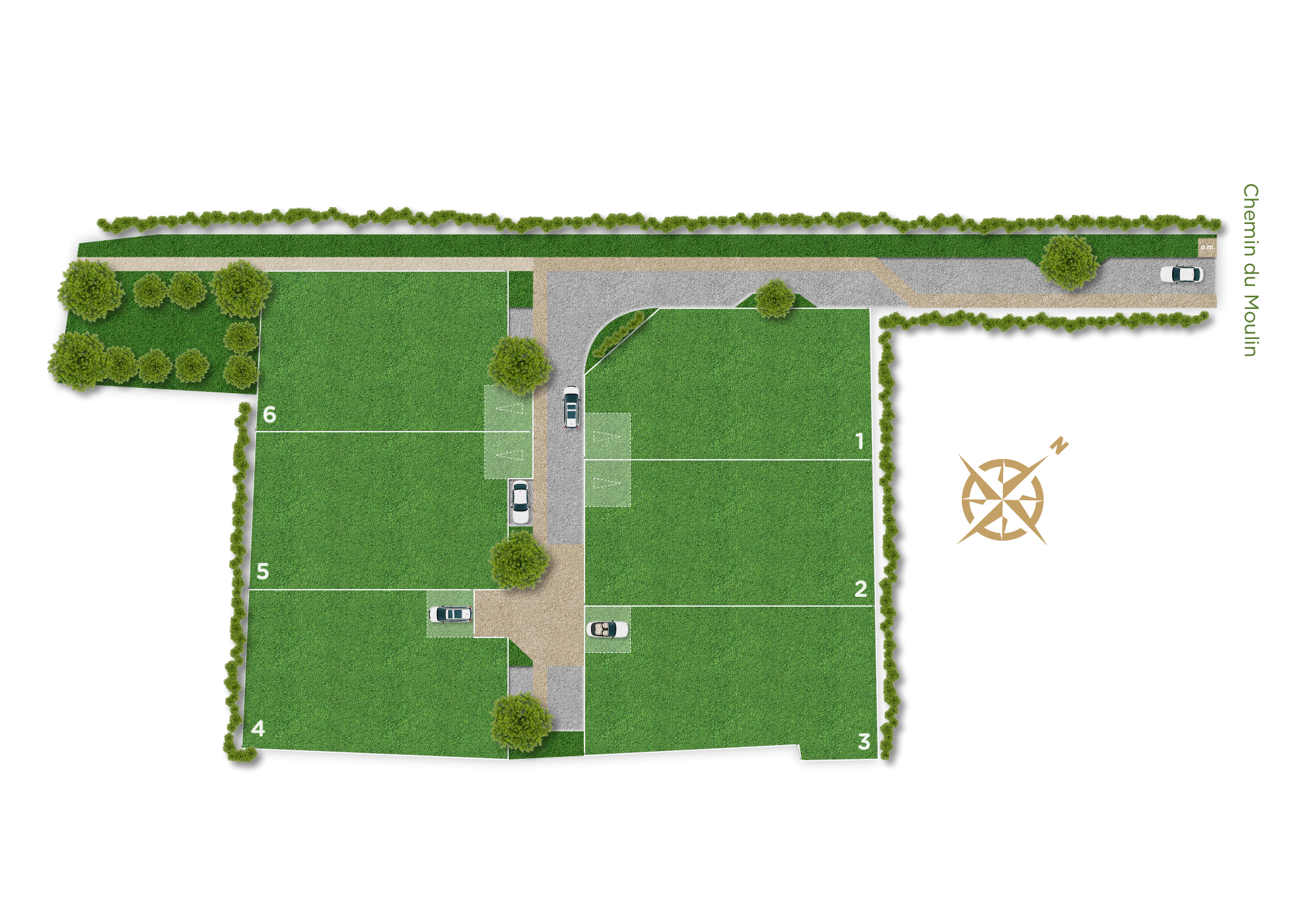 Plan masse - Terrains à vendre à Saint-Léon