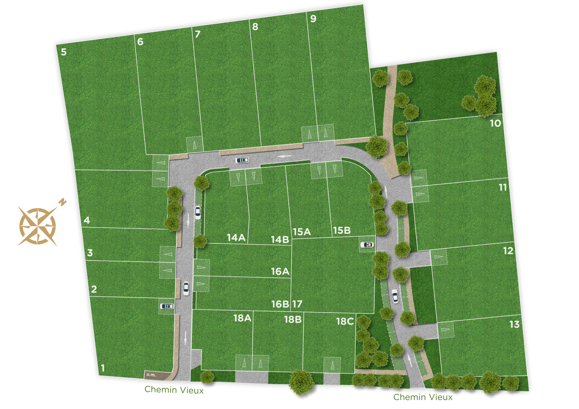 Plan masse - Terrains à vendre à Ségoufielle