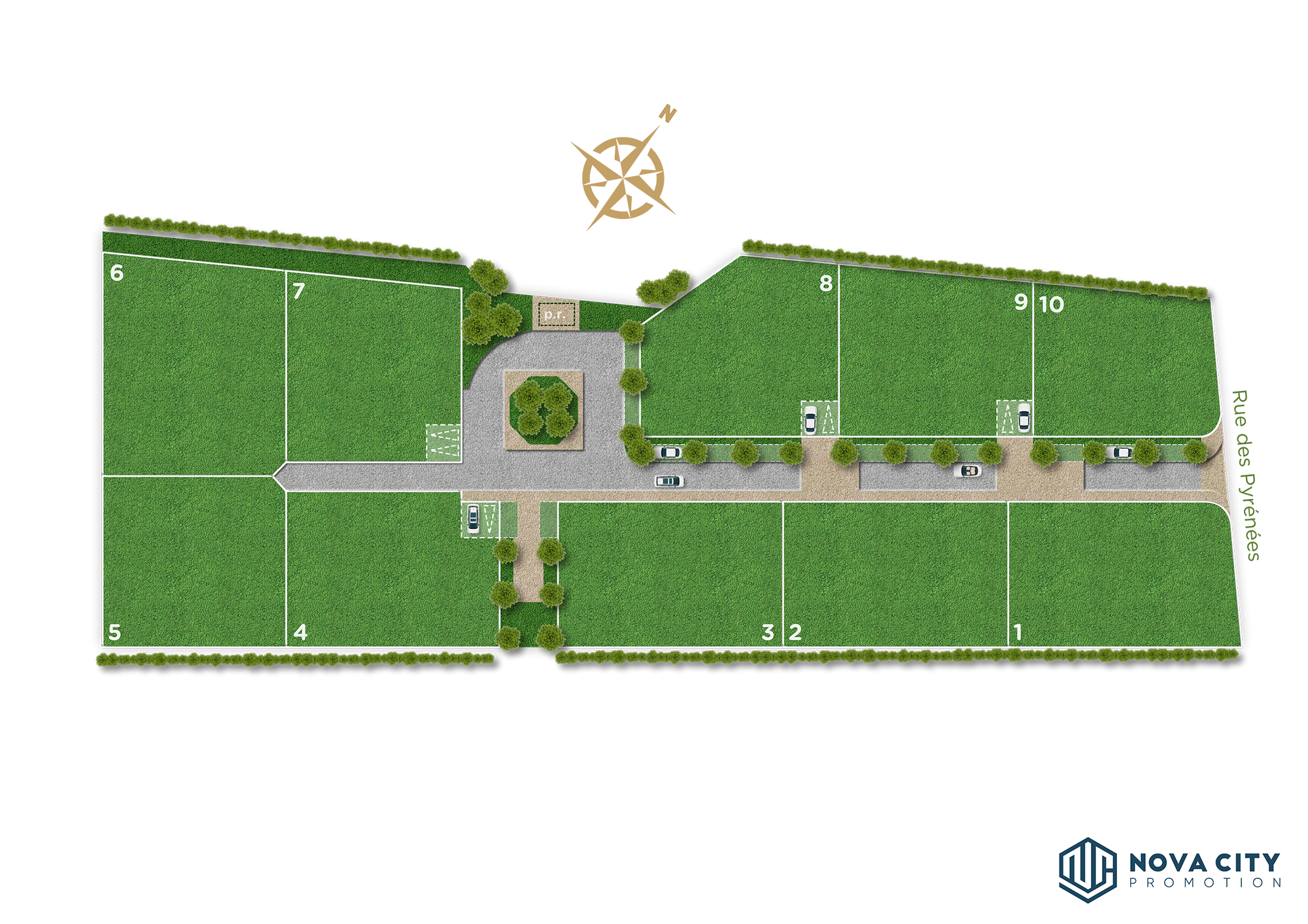 Plan masse - Terrains à vendre à Labège